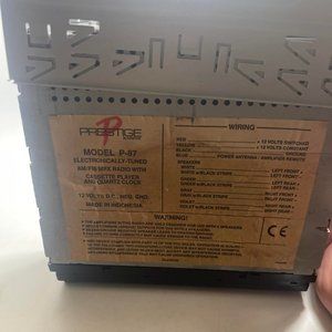 Prestige By Audiovox P-87 Electronically-Tuned AM/FM/MPX Radio Cassette Player